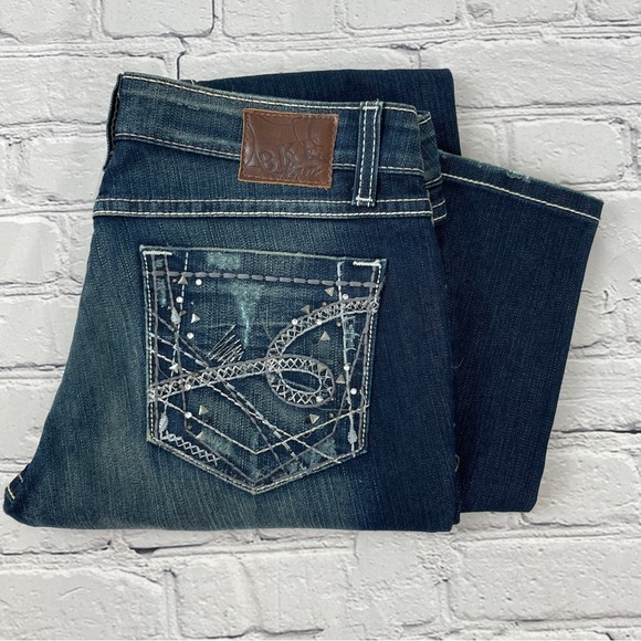 BKE Sabrina Mid-Rise Skinny Jean Stretch Dark Wash 29x 33.5 - Picture 4 of 8